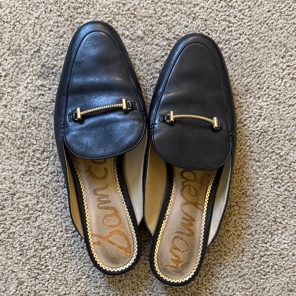 Sam Edelman Black Leather Loafers
